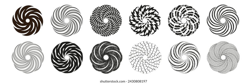 dynamic vortex bagels  isolated vector set