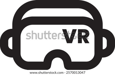 Dynamic VR headset icon, perfect for immersive technology and gaming themes