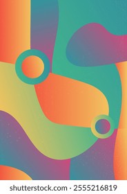 Dynamic Warm Gradient Background with Retro Texture. Abstract gradient background with flowing. Subtle grainy texture adds a retro, dynamic effect vector illustration