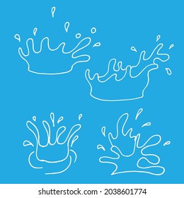 Dynamic Water Splash Set: Explore the energy of water with this vibrant illustration collection. Each splash in the set exudes dynamic movement, capturing the essence of the fluid and energetic nature