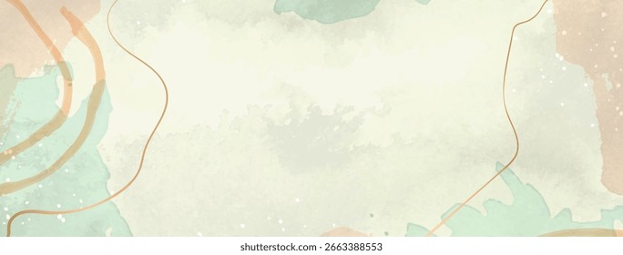 Dynamic watercolor abstract background with linear elements and expressive brush strokes for modern art designs