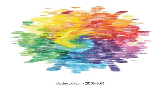 Dynamic watercolor splash in vivid colors, showcasing artistic abstract paint textures on a white background