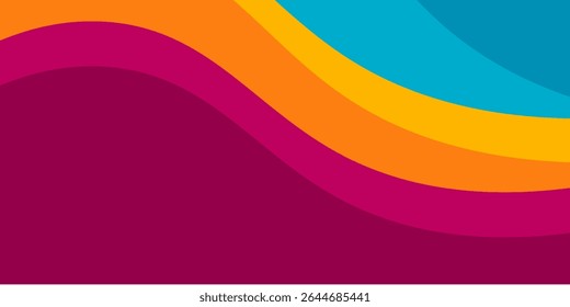 fundo de onda dinâmica com combinação de cor gradiente. design de papel de parede líquido colorido. Ilustração vetorial	