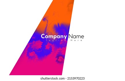 Dynamic wave and color company name abstract background, colorful gradient