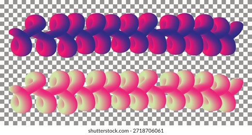 Onda dinâmica de bolhas líquidas coloridas com design de gradiente moderno contra transparência