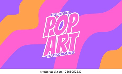 Dynamic Wave Colorful Pop Art Background