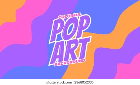 Dynamic Wave Colorful Pop Art Background