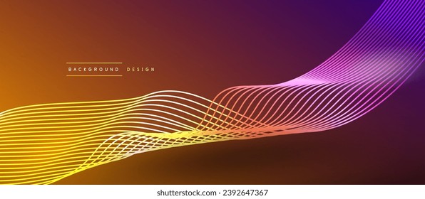 Dynamic wave geometric design. Vector Illustration For Wallpaper, Banner, Background, Card, Book Illustration, landing page