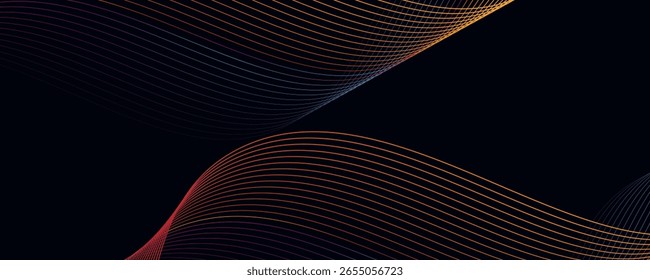 Projeto geométrico de onda dinâmica. Ilustração vetorial para papel de parede, banner, plano de fundo, cartão, ilustração de livro, página inicial. ilustração vetorial