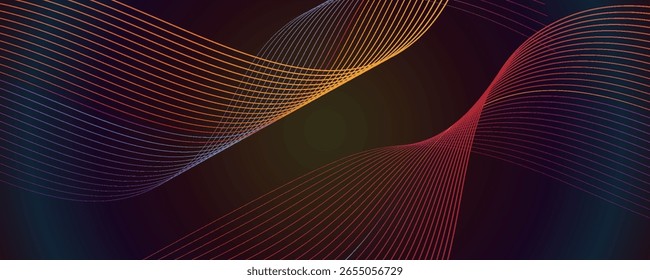 Projeto geométrico de onda dinâmica. Ilustração vetorial para papel de parede, banner, plano de fundo, cartão, ilustração de livro, página inicial. ilustração vetorial
