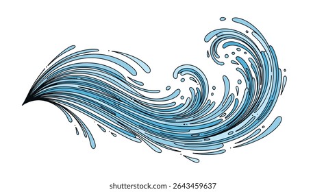 Dynamic Wave Illustration Showcasing Fluidity Movement And Energy In A Visually Captivating Manner