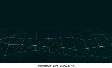 Dynamische Welle von Linien. Abstrakter futuristischer Hintergrund. Visualisierung großer Daten. Vektorgrafik.