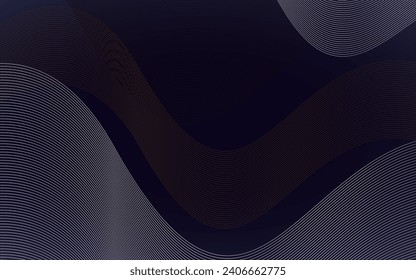Dynamic wave lines background shining digital abstract with futuristic technology concept