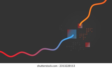 Dynamic Wave Modern Abstract Background. Dynamic geometric shapes compositions. Flat and clean style. Applicable for any graphic works.