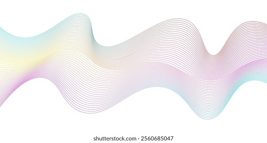 Dynamic wave patterns in blue and pink colors
