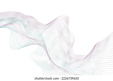 Dynamic wave swoosh movement, modern trendy design for banner or poster. Color flow, blend curve lines. Vector illustration