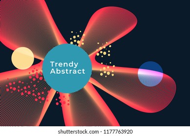 Dynamic waves abstract background design template, vector illustrator