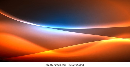 Olas dinámicas en el resplandor etéreo de las luces de neón. El concepto combina fluidez de movimiento con un atractivo vibrante de neón, artesanalmente un telón de fondo que encarna vitalidad y sofisticación futurista