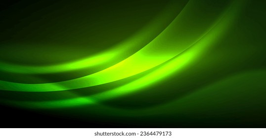 Olas dinámicas en el resplandor etéreo de las luces de neón. El concepto combina fluidez de movimiento con un atractivo vibrante de neón, artesanalmente un telón de fondo que encarna vitalidad y sofisticación futurista