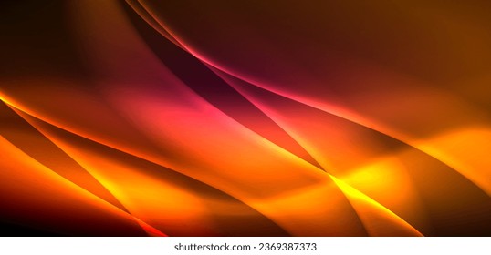Olas dinámicas en el resplandor etéreo de las luces de neón. El concepto combina fluidez de movimiento con un atractivo vibrante de neón, artesanalmente un telón de fondo que encarna vitalidad y sofisticación futurista