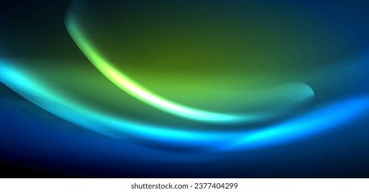 Olas dinámicas en el resplandor etéreo de las luces de neón. El concepto combina fluidez de movimiento con un atractivo vibrante de neón, artesanalmente un telón de fondo que encarna vitalidad y sofisticación futurista