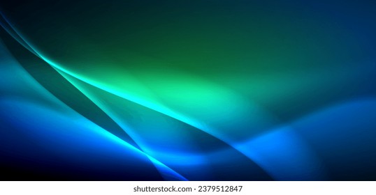 Olas dinámicas en el resplandor etéreo de las luces de neón. El concepto combina fluidez de movimiento con un atractivo vibrante de neón, artesanalmente un telón de fondo que encarna vitalidad y sofisticación futurista