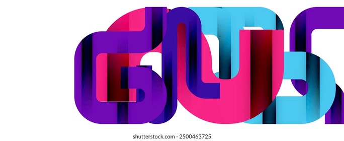 Dynamic waves, flowing lines, stripes vector geometric elements minimal pattern. Vector Illustration For Wallpaper, Banner, Background, Card, Book Illustration, landing page