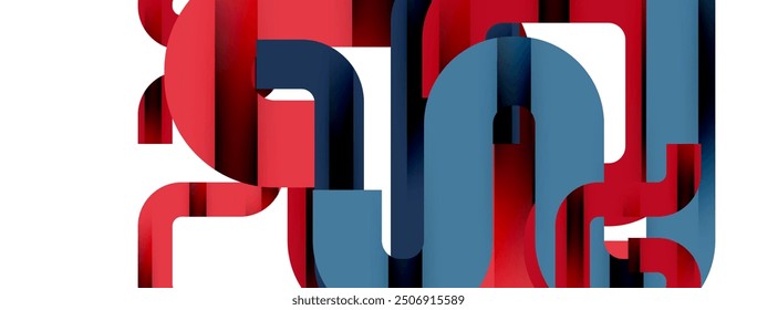 Dynamic waves, flowing lines, stripes vector geometric elements minimal pattern. Vector Illustration For Wallpaper, Banner, Background, Card, Book Illustration, landing page