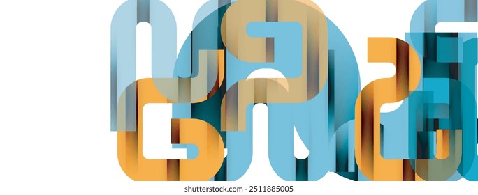 Dynamic waves, flowing lines, stripes vector geometric elements minimal pattern. Vector Illustration For Wallpaper, Banner, Background, Card, Book Illustration, landing page