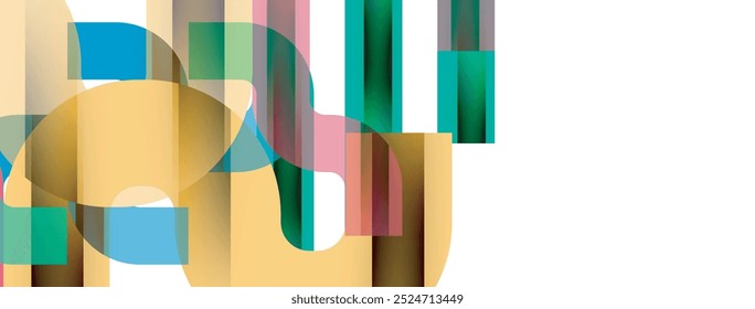 Dynamic waves, flowing lines, stripes vector geometric elements minimal pattern. Vector Illustration For Wallpaper, Banner, Background, Card, Book Illustration, landing page