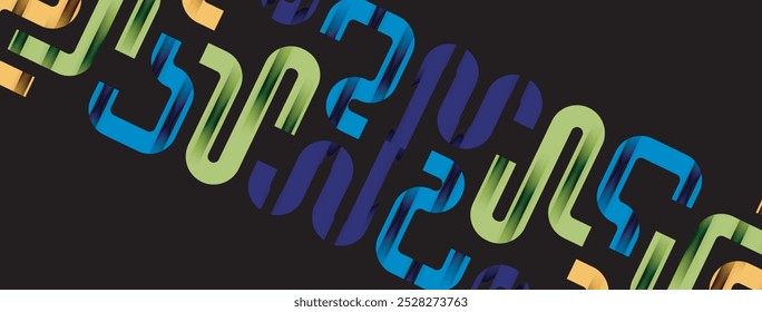 Ondas dinâmicas, linhas fluindo, listras vetor elementos geométricos padrão mínimo. Ilustração vetorial para papel de parede, banner, plano de fundo, cartão, ilustração de livro, página inicial