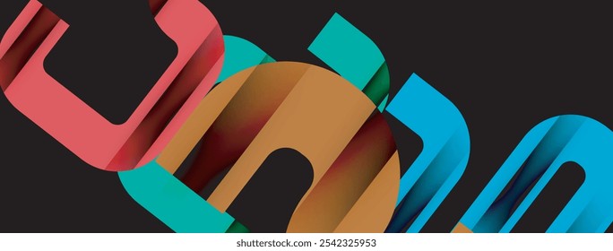 Dynamic waves, flowing lines, stripes vector geometric elements minimal pattern. Vector Illustration For Wallpaper, Banner, Background, Card, Book Illustration, landing page