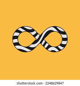 Dynamic waves form a sign of infinity.