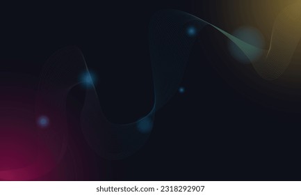Dynamic waves futuristic geometric cyberpunk isolated