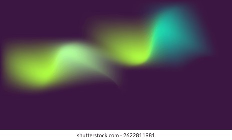 Dynamic waves of green and blue create a mesmerizing abstract backdrop.