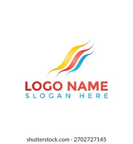 Logo de ondas dinámicas aislado sobre fondo blanco, un vibrante símbolo de energía, movimiento y progreso, ideal para marcas modernas que buscan una identidad audaz y memorable