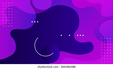 Dynamic wavy abstract background.  Minimal geometric shapes composition. Trendy Background template