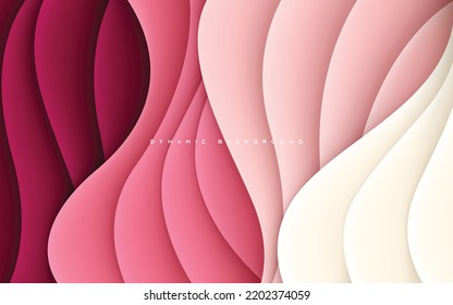 Dynamic wavy background gradient dimension layers