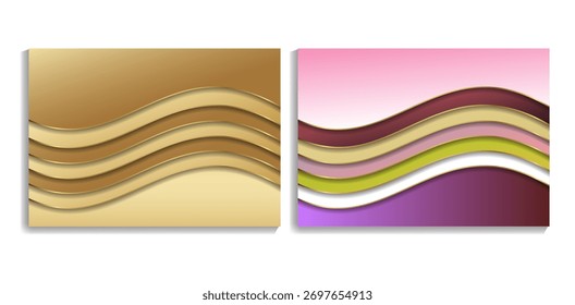 Dynamic Wavy Gradient Layers Set