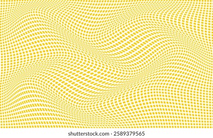 Dynamic Wavy Halftone Dot Pattern with Optical Illusion Effect for Abstract Modern Design