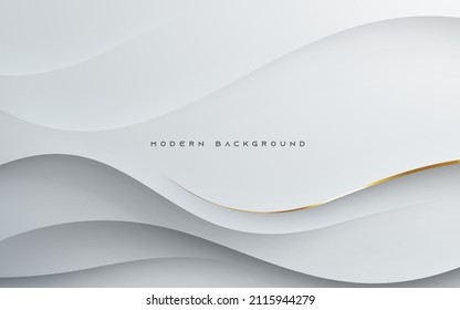 Dynamic wavy light gold and shadow gray background