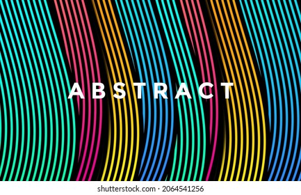 Dynamic Wavy Line Colorful Background