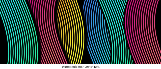 Dynamic Wavy Line Colorful Background