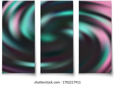 Dynamic wavy lined smoky background. Brochure design template, card, banner. Liquid acid swirl abstract background . Poster banner template.