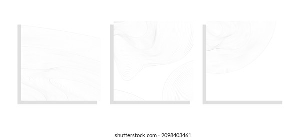 dynamic wavy lined vector background cover set
