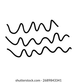 Linhas onduladas dinâmicas criam um visual moderno e abstrato, perfeito para a marca e design.