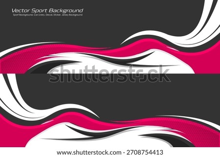 Dynamic Wavy Racing Stripes Banner for Sporty Vehicle Livery or Jersey