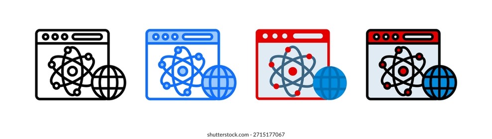 Conjunto de Colección de íconos de Sitio web dinámico Estilo múltiple