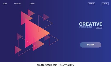 Dynamic websites background design with start logo vector eps 10