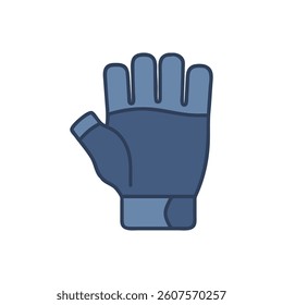 Dynamic Weighted Glove Icon for Strength Training. Design of Fitness and Gym Icons.